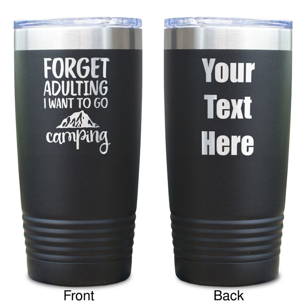Camping Quotes & Sayings Black Polar Camel Tumbler - 20oz - Double Sided  - Approval