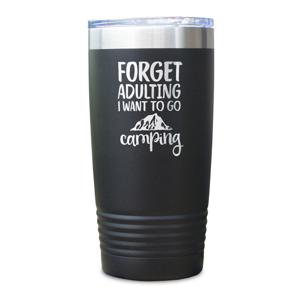 Camping Quotes & Sayings Black Polar Camel Tumbler - 20oz - Single Sided - Approval