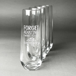 Camping Quotes & Sayings Champagne Flute - Stemless Engraved