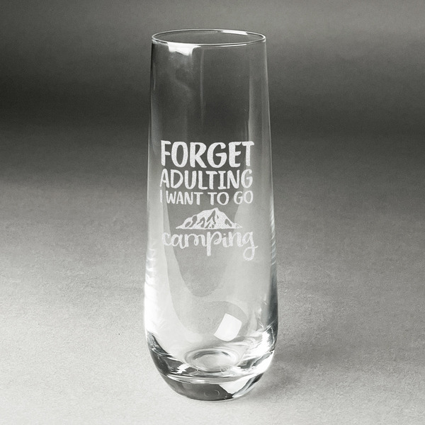 Custom Camping Quotes & Sayings Champagne Flute - Stemless Engraved