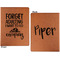Camping Quotes & Sayings Cognac Leatherette Portfolios with Notepad - Large - Double Sided - Apvl