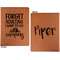 Camping Quotes & Sayings Cognac Leatherette Portfolios with Notepad - Small - Double Sided- Apvl