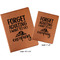 Camping Quotes & Sayings Cognac Leatherette Portfolios with Notepads - Compare Sizes