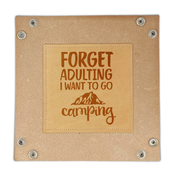 Camping Quotes & Sayings Genuine Leather Valet Trays - FRONT (flat)