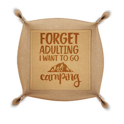Camping Quotes & Sayings Genuine Leather Valet Tray