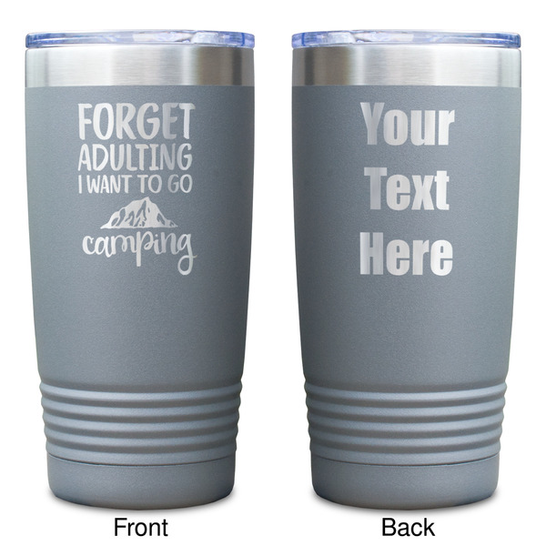 Camping Quotes & Sayings Gray Polar Camel Tumbler - 20oz - Double Sided - Approval