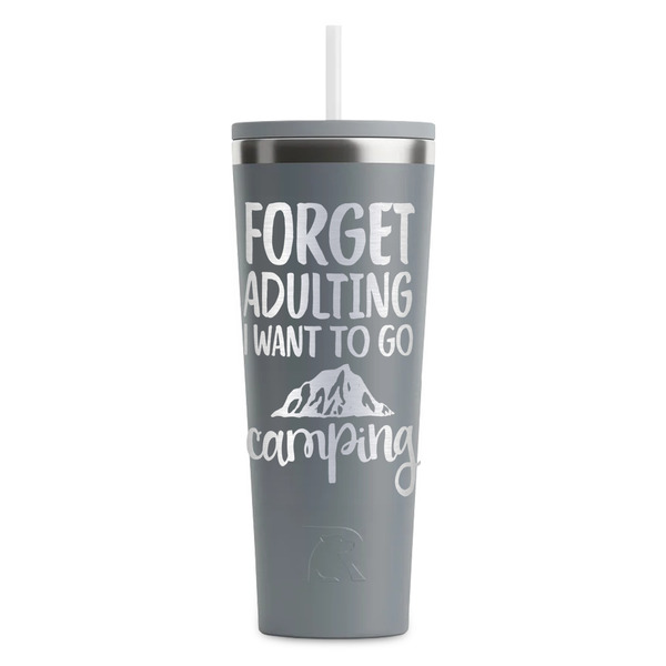 Camping Quotes & Sayings Grey RTIC Everyday Tumbler - 28 oz. - Front