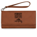 Camping Quotes & Sayings Ladies Leatherette Wallet - Laser Engraved - Rawhide
