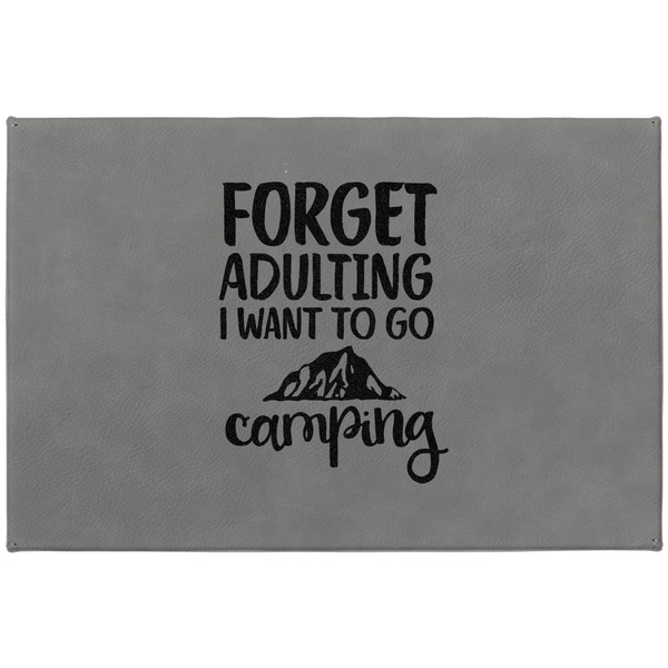 Camping Quotes & Sayings Large Engraved Gift Box with Leather Lid - Approval