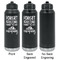 Camping Quotes & Sayings Laser Engraved Water Bottles - 2 Styles - Front & Back View