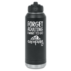 Camping Quotes & Sayings Water Bottle - Laser Engraved - Front