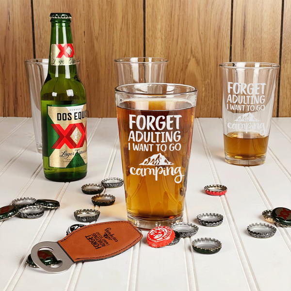 Camping Quotes & Sayings Leather Bar Bottle Opener - IN CONTEXT