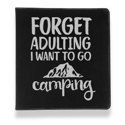 Camping Quotes & Sayings Leather Binder - 1" - Black