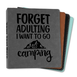 Camping Quotes & Sayings Leather Binder - 1"