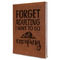 Camping Quotes & Sayings Leather Sketchbook - Large - Single Sided - Angled View