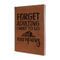 Camping Quotes & Sayings Leather Sketchbook - Small - Double Sided - Angled View