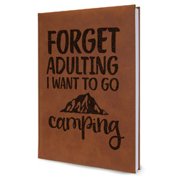 Camping Quotes & Sayings Leatherette Journal - Large - Single Sided