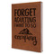 Camping Quotes & Sayings Leatherette Journal - Large - Single Sided