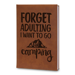 Camping Quotes & Sayings Leatherette Journal - Large - Double Sided