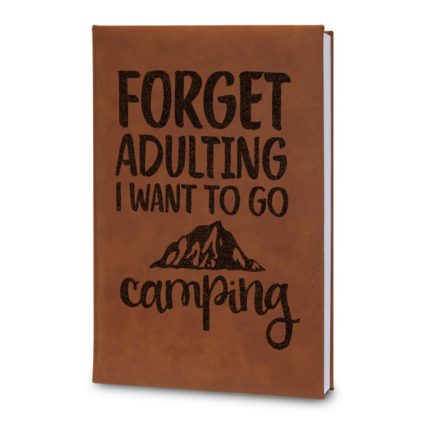Custom Camping Quotes & Sayings Leatherette Journal - Large - Double Sided