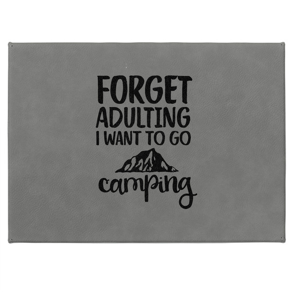 Camping Quotes & Sayings Medium Gift Box with Engraved Leather Lid - Approval