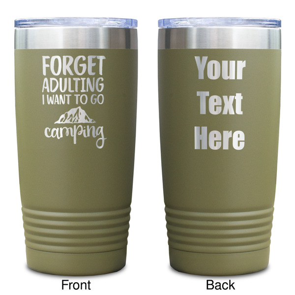Camping Quotes & Sayings Olive Polar Camel Tumbler - 20oz - Double Sided - Approval