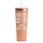 Camping Quotes & Sayings RTIC Everyday Tumbler with Straw - 28oz - Peach - Single-Sided