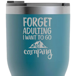 Camping Quotes & Sayings RTIC Tumbler - Dark Teal - Laser Engraved - Double-Sided