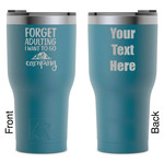 Camping Quotes & Sayings RTIC Tumbler - Dark Teal - Laser Engraved - Double-Sided