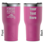 Camping Quotes & Sayings RTIC Tumbler - Magenta - Laser Engraved - Double-Sided