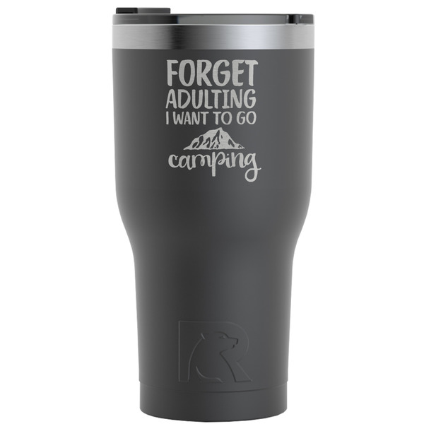 Custom Camping Quotes & Sayings RTIC Tumbler - Black - Engraved Front
