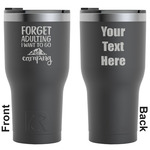 Camping Quotes & Sayings RTIC Tumbler - Black - Engraved Front & Back