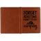 Camping Quotes & Sayings (Shape) Cognac Leather Passport Holder Outside Single Sided - Apvl