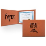 Camping Quotes & Sayings Leatherette Certificate Holder