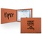 Camping Quotes & Sayings (Shape) Cognac Leatherette Diploma / Certificate Holders - Front and Inside - Main