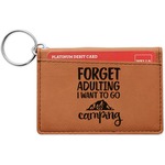 Camping Quotes & Sayings Leatherette Keychain ID Holder - Double Sided
