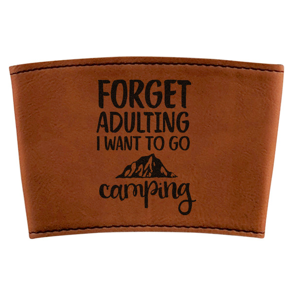 Custom Camping Quotes & Sayings Leatherette Cup Sleeve