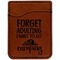 Camping Quotes & Sayings (Shape) Cognac Leatherette Phone Wallet close up