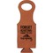 Camping Quotes & Sayings (Shape) Cognac Leatherette Wine Totes - Single Front