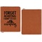 Camping Quotes & Sayings (Shape) Cognac Leatherette Zipper Portfolios with Notepad - Single Sided - Apvl