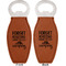 Camping Quotes & Sayings (Shape) Leather Bar Bottle Opener - Front and Back