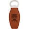 Camping Quotes & Sayings (Shape) Leather Bar Bottle Opener - Single