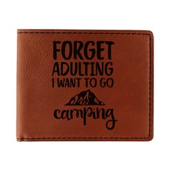 Camping Quotes & Sayings Leatherette Bifold Wallet