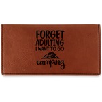 Camping Quotes & Sayings Leatherette Checkbook Holder - Double Sided