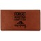 Camping Quotes & Sayings (Shape) Leather Checkbook Holder - Main