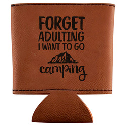 Camping Quotes & Sayings Leatherette Can Sleeve
