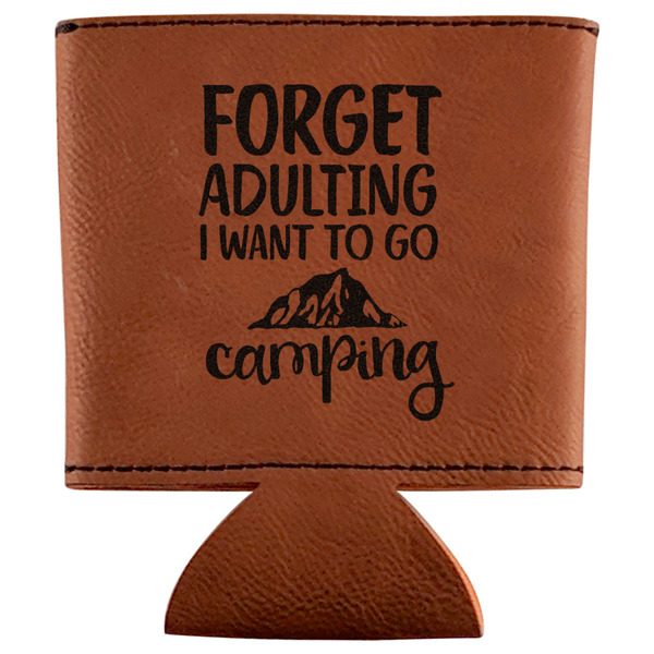Custom Camping Quotes & Sayings Leatherette Can Sleeve