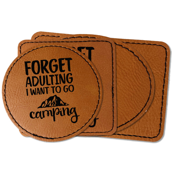 Custom Camping Quotes & Sayings Faux Leather Iron On Patch