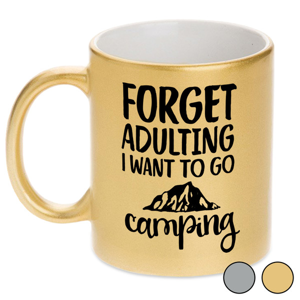 Camping Quotes & Sayings (Shape) Metallic Mugs