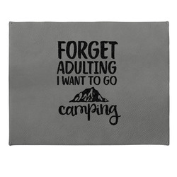 Camping Quotes & Sayings Small Gift Box w/ Engraved Leather Lid